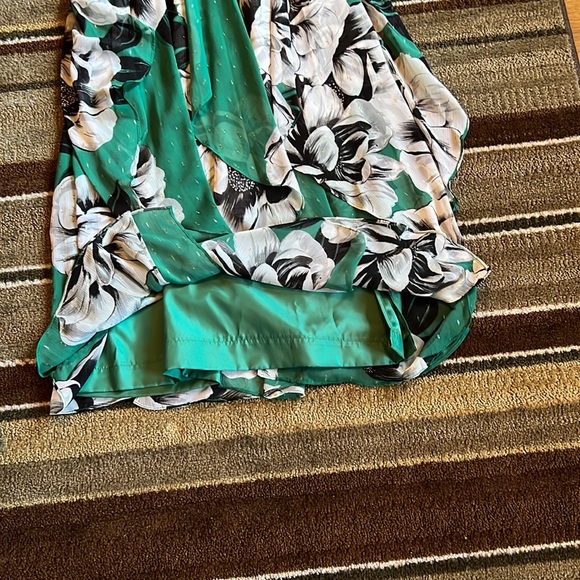 Calvin Klein metallic embroidered Floral print maxi dress - Picture 6 of 9